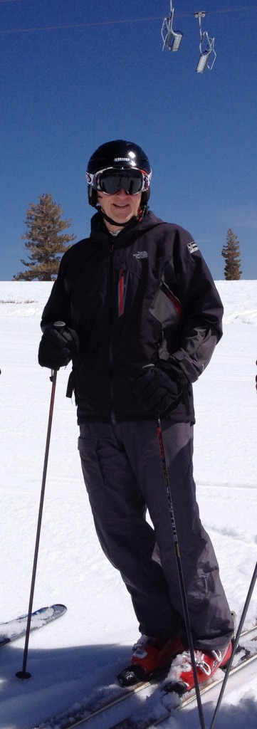 Larry skiing
